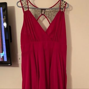Red party dress